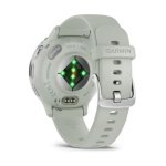 Garmin Venu 3S Reloj Smartwatch 41mm Bisel Aço Inoxidável Prateado com Bracelete de Silicone Verde