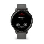 Garmin Venu 3S Smartwatch 41mm Bisel Aço Inoxidável Cinzento com Bracelete de Silicone Cinzento