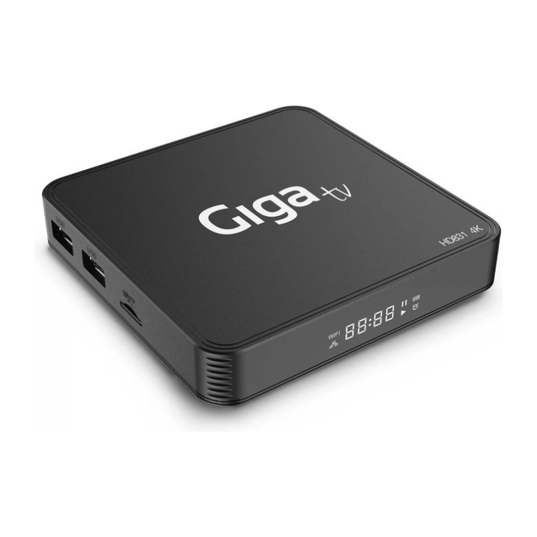 Giga TV HD831 Allwinner H618 2GB/16GB Android 12 Preto - Android TV