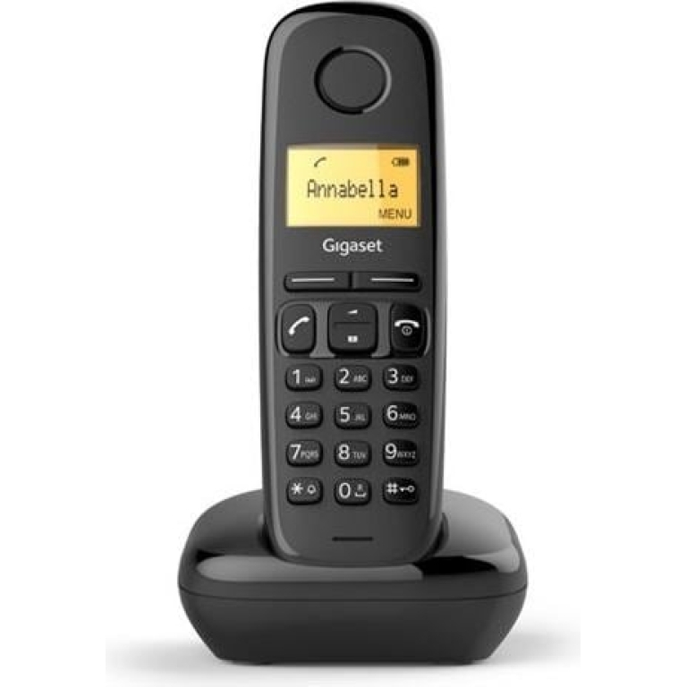 Gigaset A 170 BLACK - Telefono Dect con base analogica