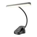 Glocusent Wireless lamp Music Stand Light, USB-C 4000mAh (Black)