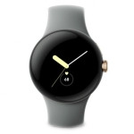 Google Pixel Watch 41mm Relógio Smartwatch Dourado com Pulseira desportiva de Avelã