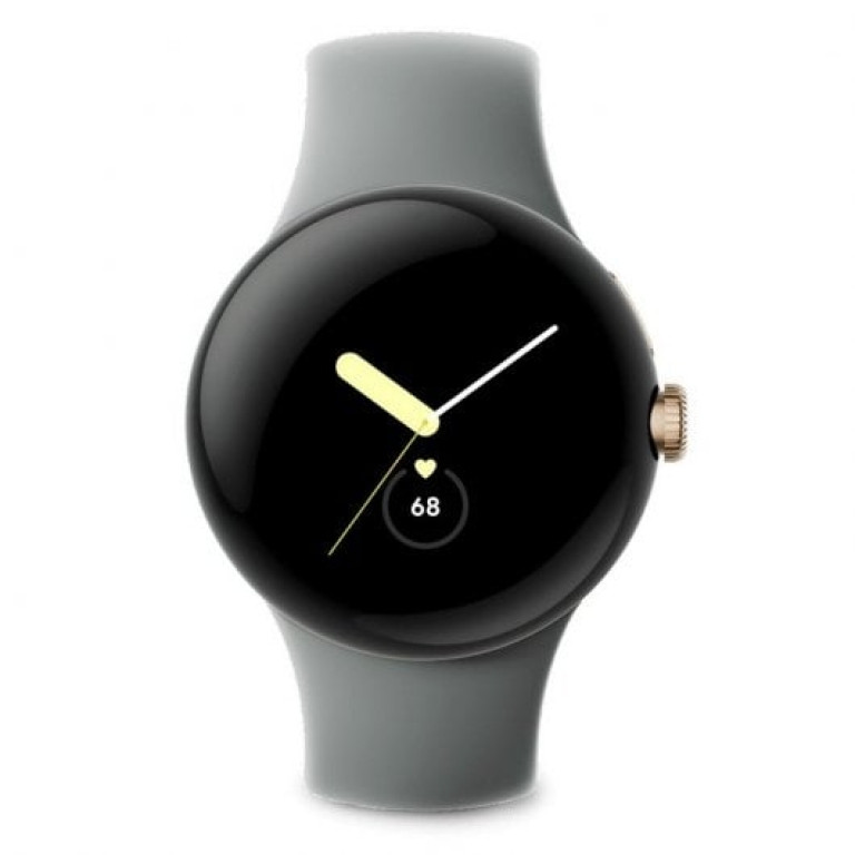 Google Pixel Watch 41mm Relógio Smartwatch Dourado com Pulseira desportiva de Avelã