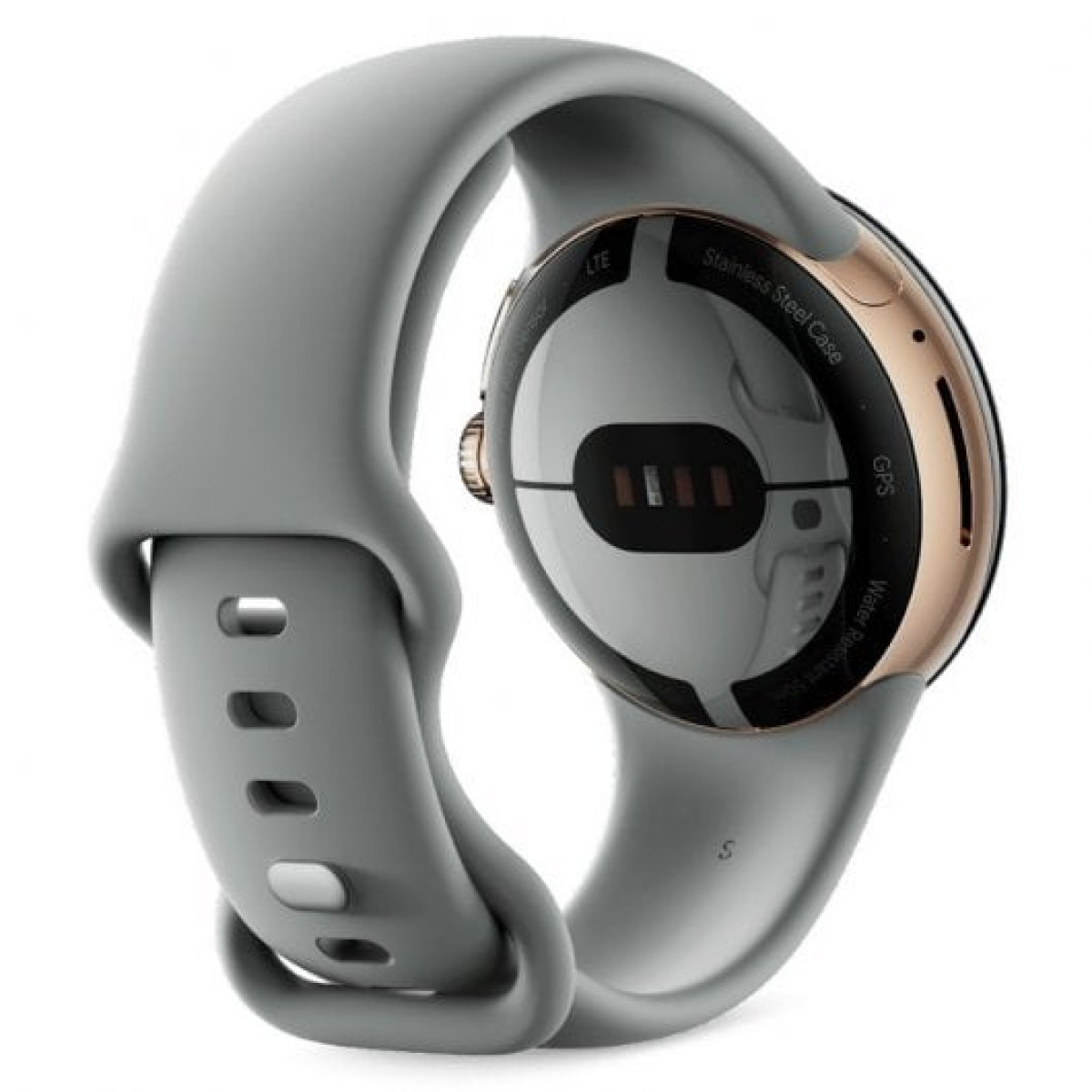 Google Pixel Watch 41mm Relógio Smartwatch Dourado com Pulseira desportiva de Avelã