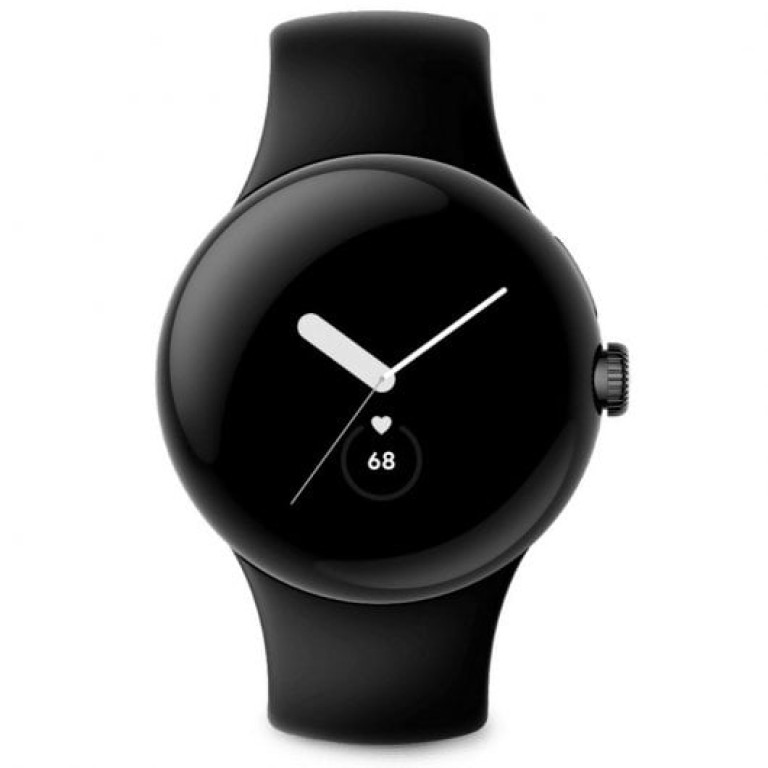 Google Pixel Watch LTE 41mm Smartwatch preto fosco com pulseira desportiva de obsidiana preta
