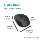 HP 150 Rato Sem Fios Até 1600DPI Preto