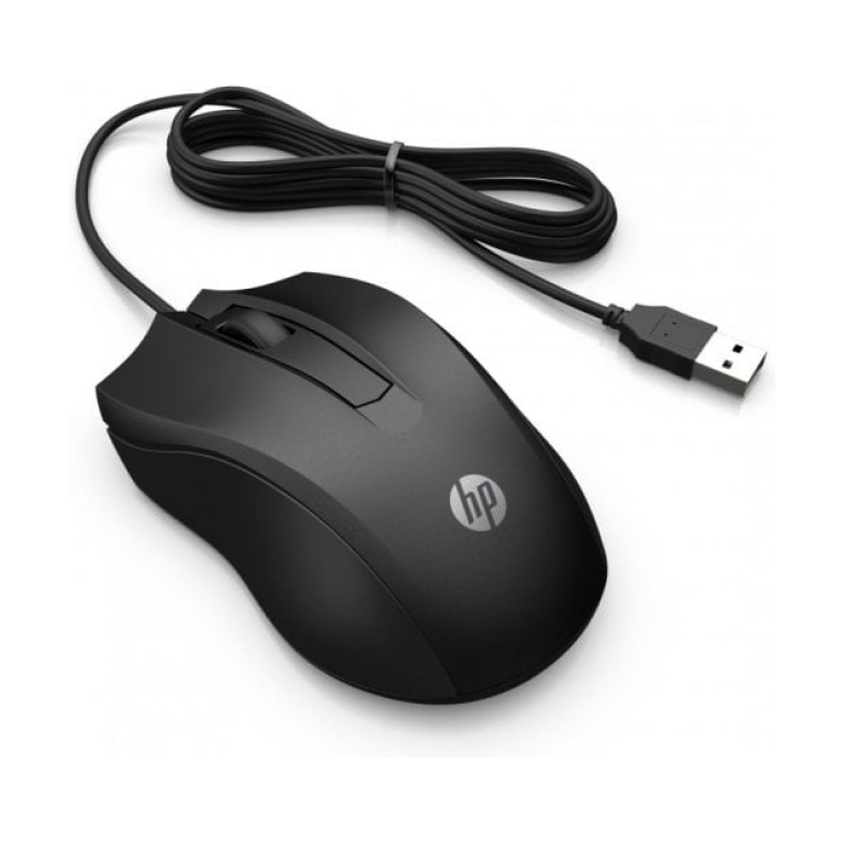 HP Wired 100 Rato 1600 DPI Preto