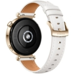 Huawei WATCH GT 4 AMOLED 41mm Smartwatch Dourado com Bracelete de Couro Branca