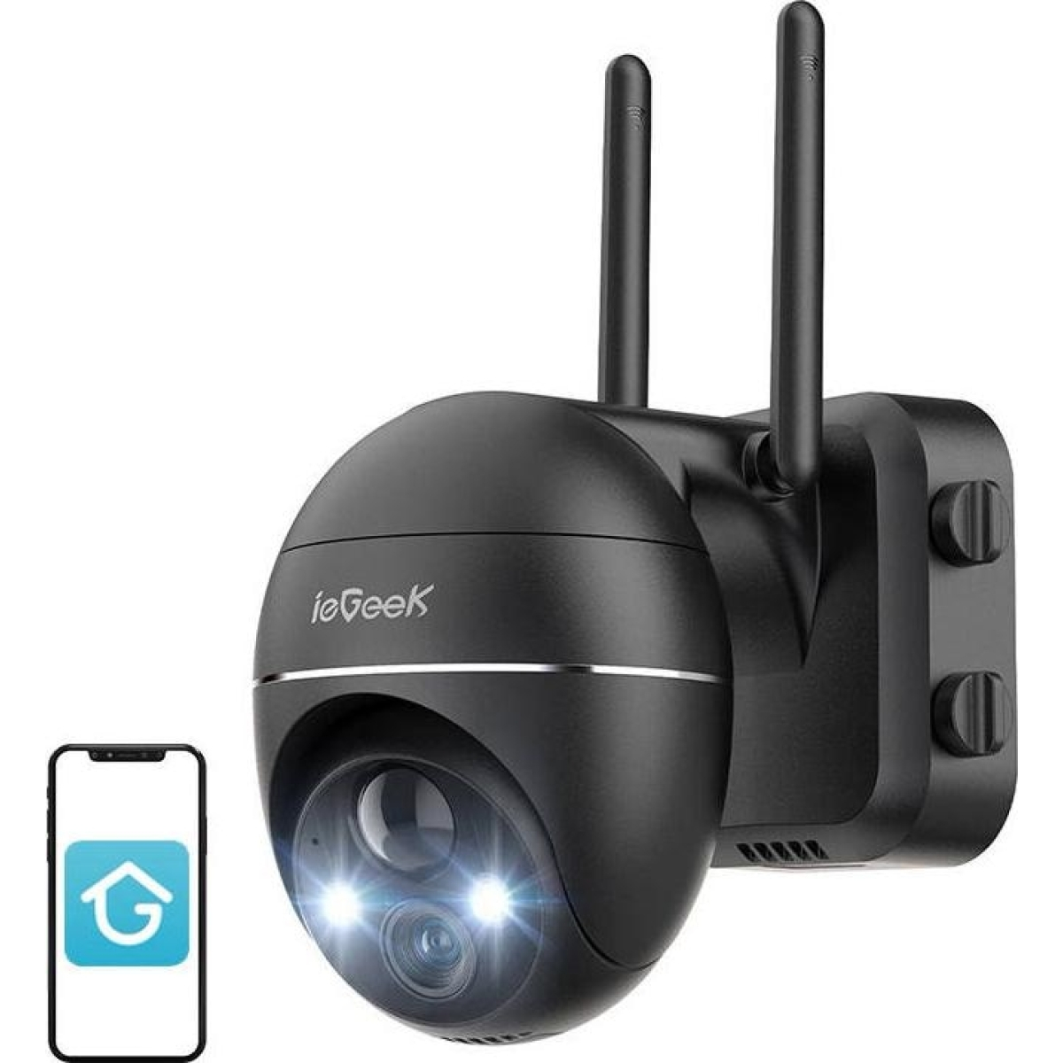 IeGeek Wireless 3MP WiFi outdoor camera ZS-GX1S black 5200mAh
