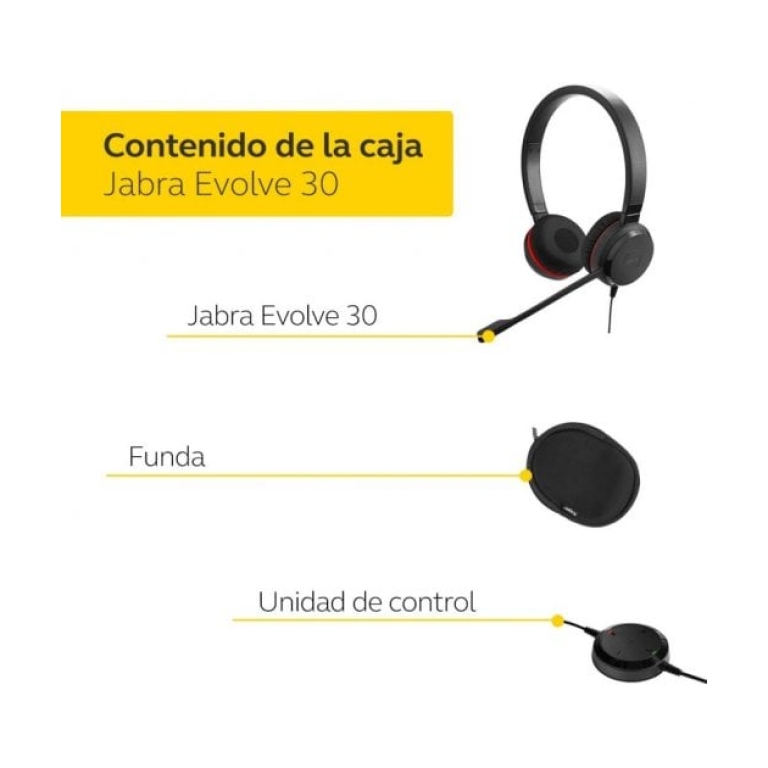 Jabra Evolve 30 II MS Auscultadores com Microfone Pretos