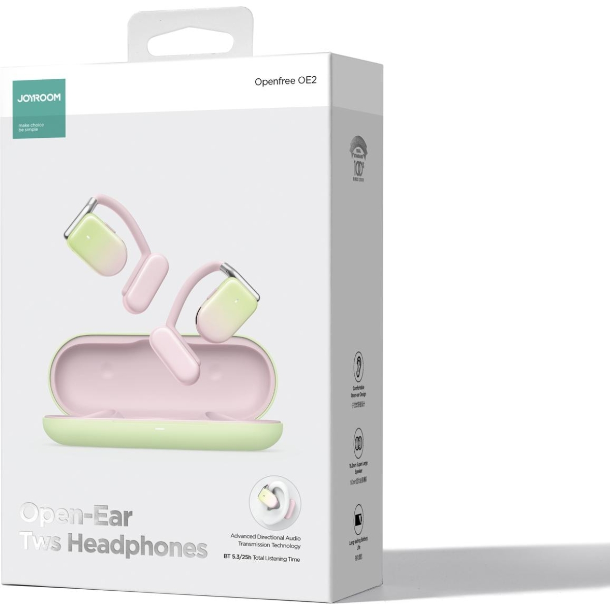 Joyroom Openfree JR-OE2 TWS wireless headphones - pink