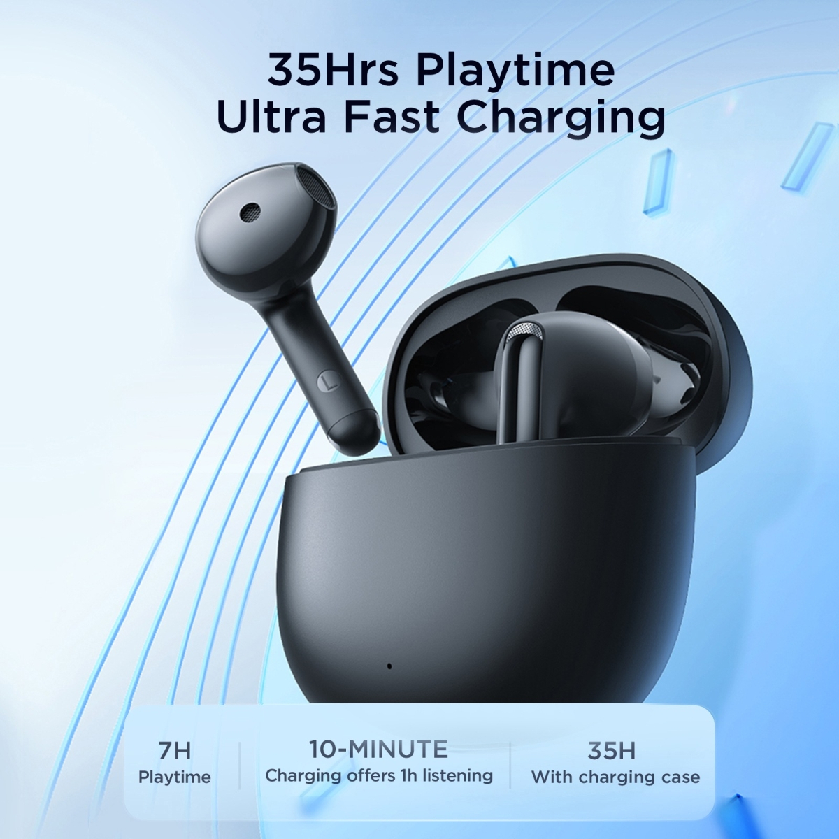 Joyroom TWS Funpods Series JR-FB1 Bluetooth 5.3 wireless headphones - black