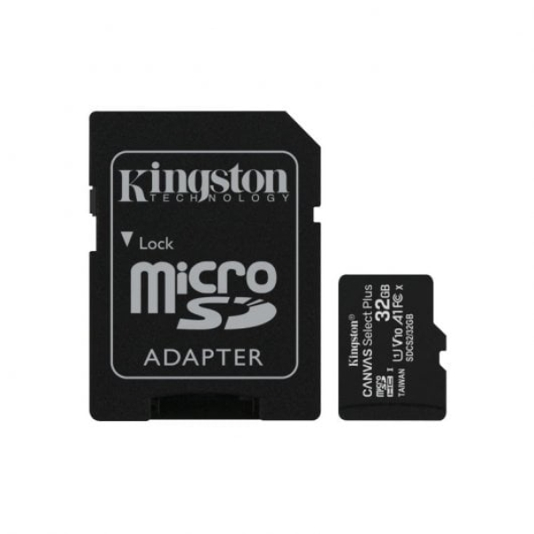 Kingston Canvas Select Plus MicroSDXC 32GB UHS-I U1 V10 Classe 10 Adaptador