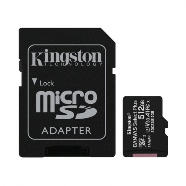 Kingston Canvas Select Plus MicroSDXC UHS-I 512GB Classe 10 Adaptador SD