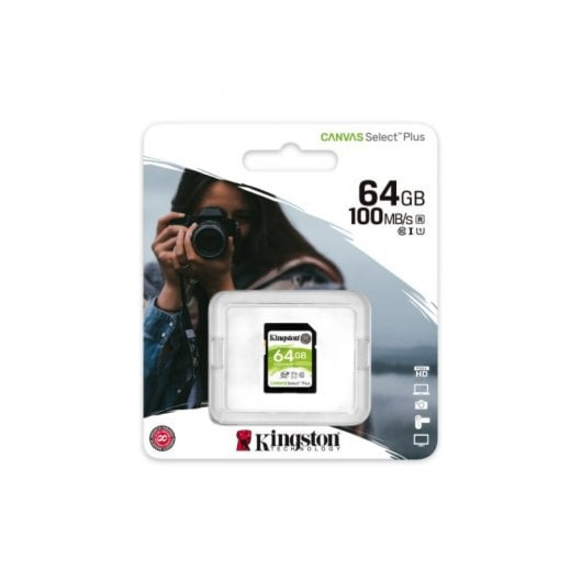 Kingston Canvas Select Plus SDXC 64GB UHS-I Classe 10