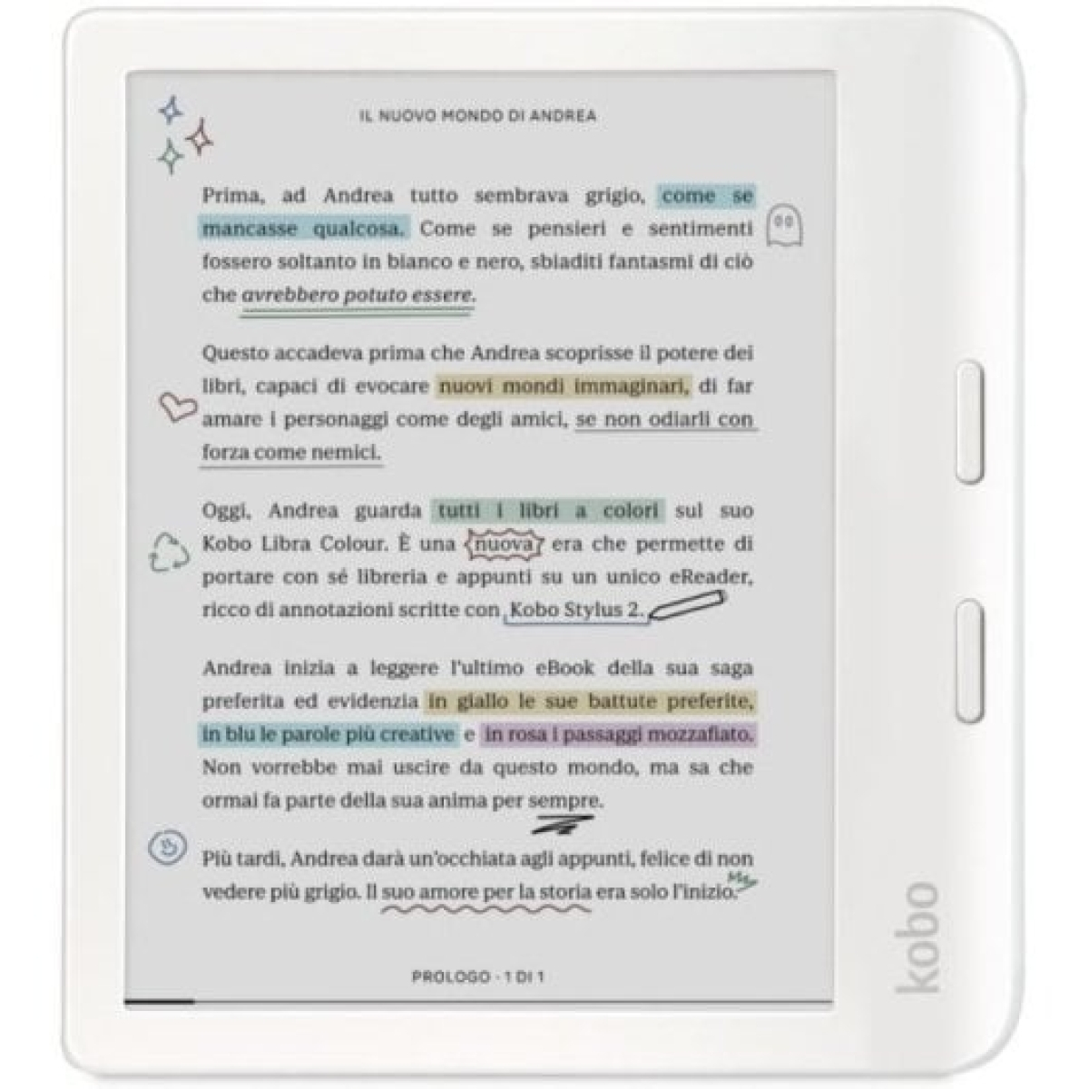 Kobo Monza Cor Branco Livro Eletrónico 7" 32GB Branco
