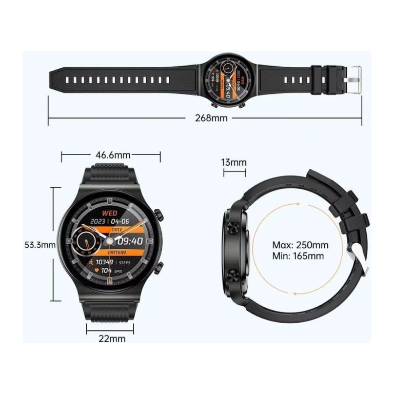 Kumi GT5 Pro+ Preto - Relógio inteligente