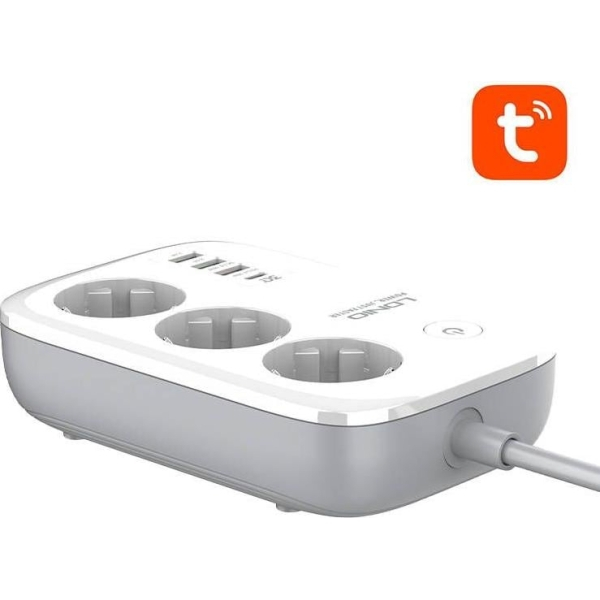 Ldnio Smart Wi-Fi power strip SEW3452, Tuya (white)