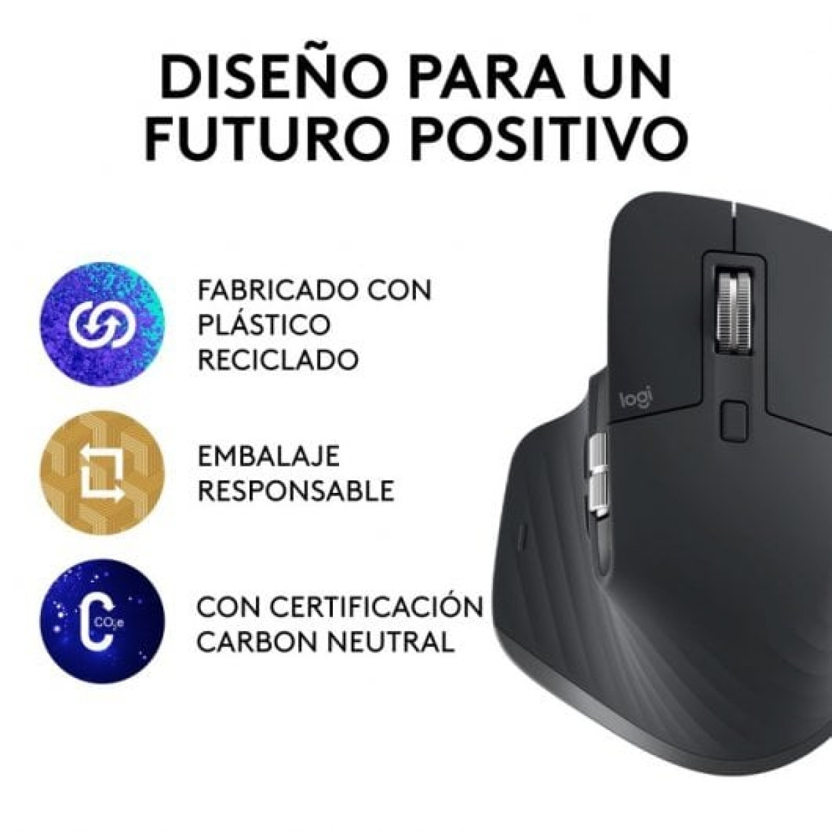 Logitech MX Master 3S Performance Rato Sem Fios 8000 DPI Grafite