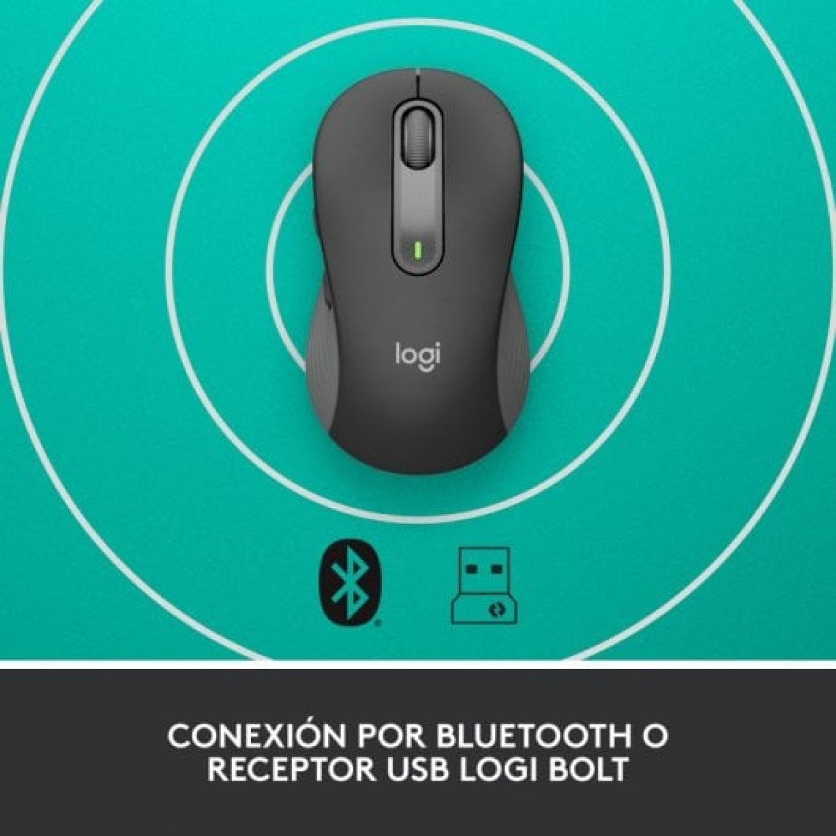 Logitech Signature M650 Rato Ótico Sem Fios 2000DPI Grafite