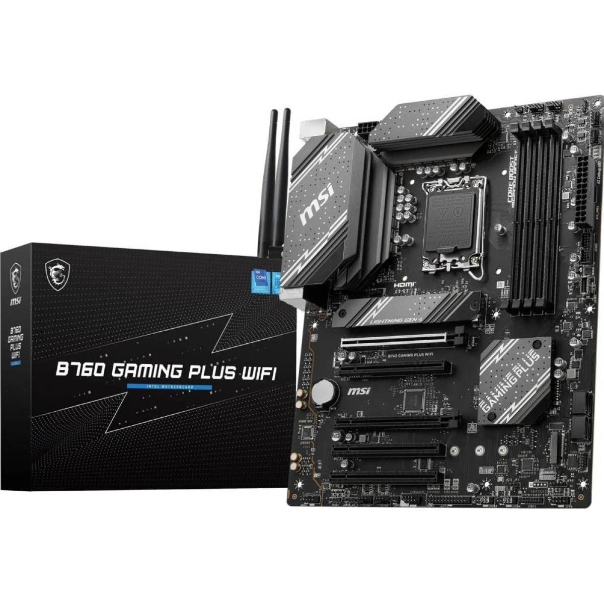 MSI B760 GAMING PLUS WIFI LGA1700 mATX MB 4xDDR5 4xSATA 2xM.2