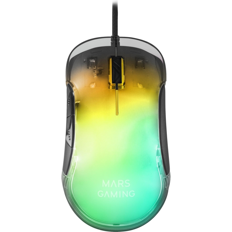 Mars Gaming MMGLOW Gaming Mouse RGB Chroma-Glow Mirror Finish 12800 DPI Black