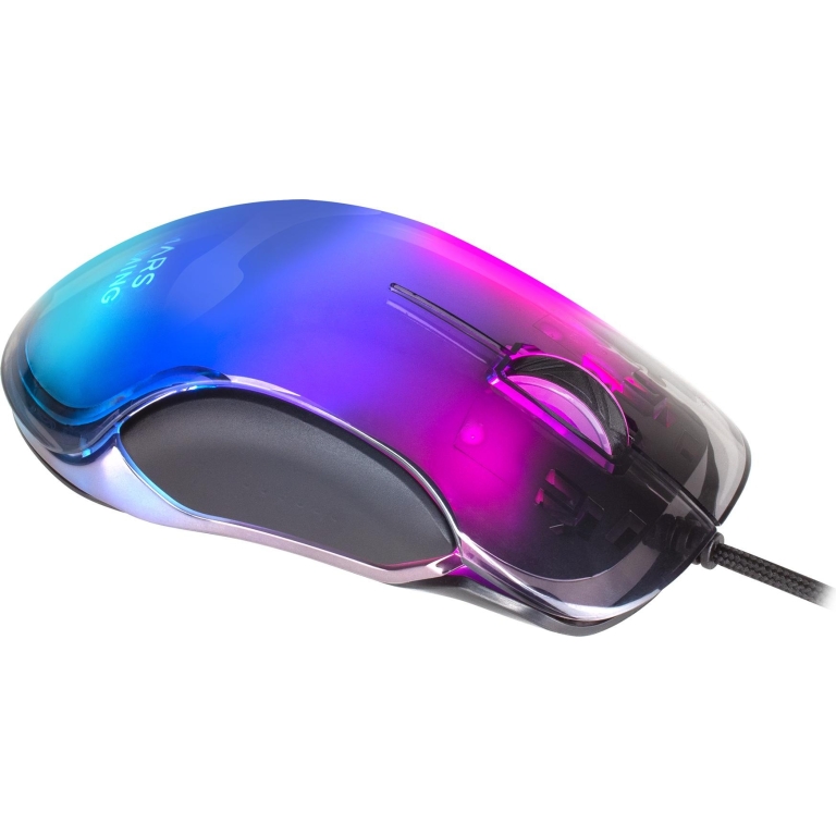 Mars Gaming MMGLOW Gaming Mouse RGB Chroma-Glow Mirror Finish 12800 DPI Black