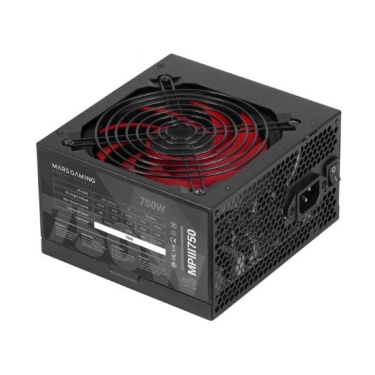 Mars Gaming MPIII750 Fonte Alimentação PC 750W ATX 85% Eficiência
