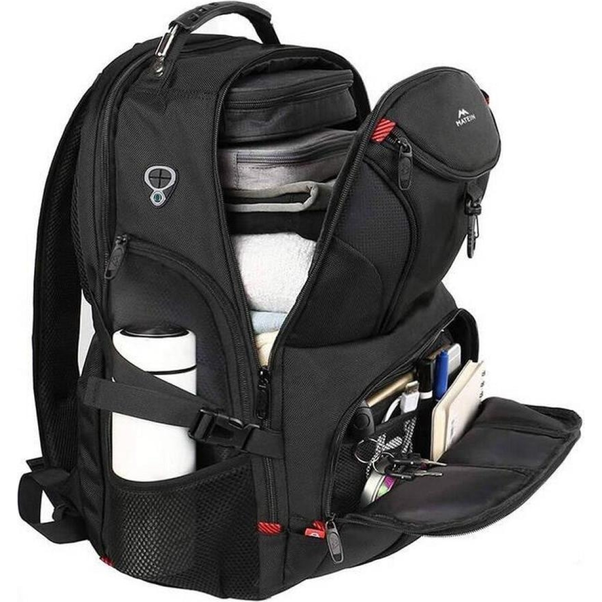 Matein 17" laptop travel backpack 1211 Black