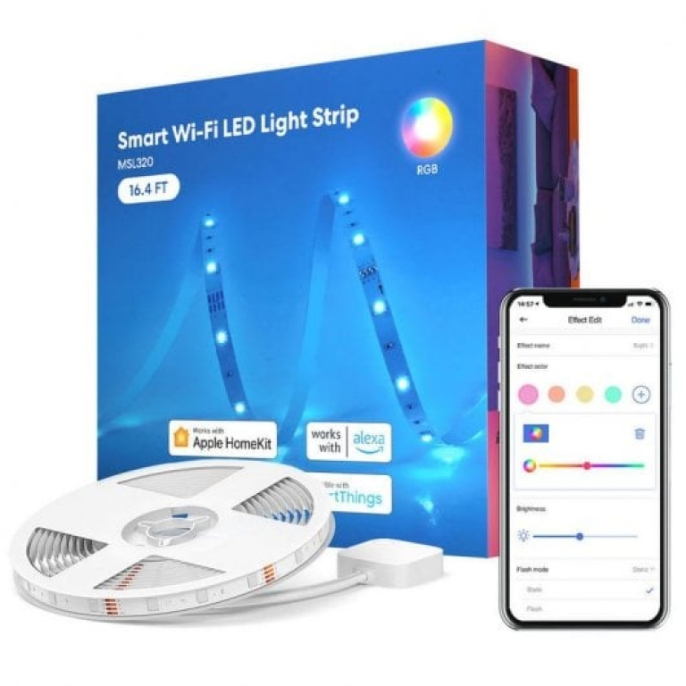 Meross MSL320HK EU Smart LED Strip WiFi RGB 2x5m Compatível com Apple HomeKit/Google/Alexa