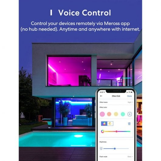 Meross MSL320HK EU Smart LED Strip WiFi RGB 2x5m Compatível com Apple HomeKit/Google/Alexa
