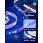 Meross MSL320HK EU Smart LED Strip WiFi RGB 2x5m Compatível com Apple HomeKit/Google/Alexa