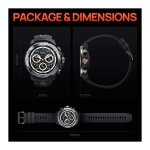 Mibro GS Explorer Preto - Smartwatch com GPS e NFC