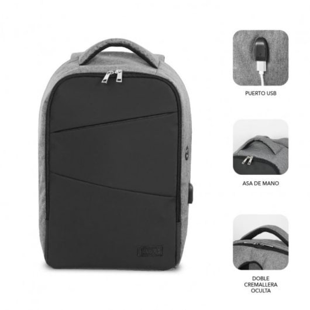 Mochila Antifurto Subblim Secure V2 AP Preto/Cinza Mochila Antifurto para Laptops de até 15,6"