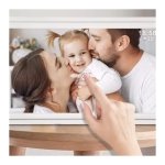 Moldura fotográfica digital com WiFi Ecrã tátil IPS HD 1920x1080 HD de 15,6 polegadas Cartão de memória de 32 GB incluído - Cor branca
