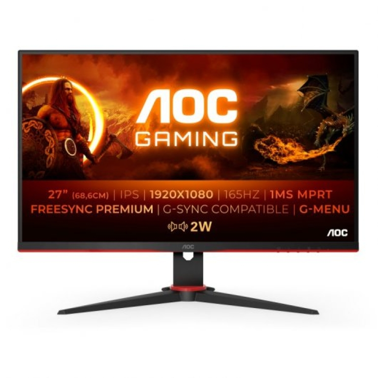 Monitor AOC 27G2SPAE/BK 27" LED IPS FullHD 165Hz FreeSync Premium/G-Sync Compatible