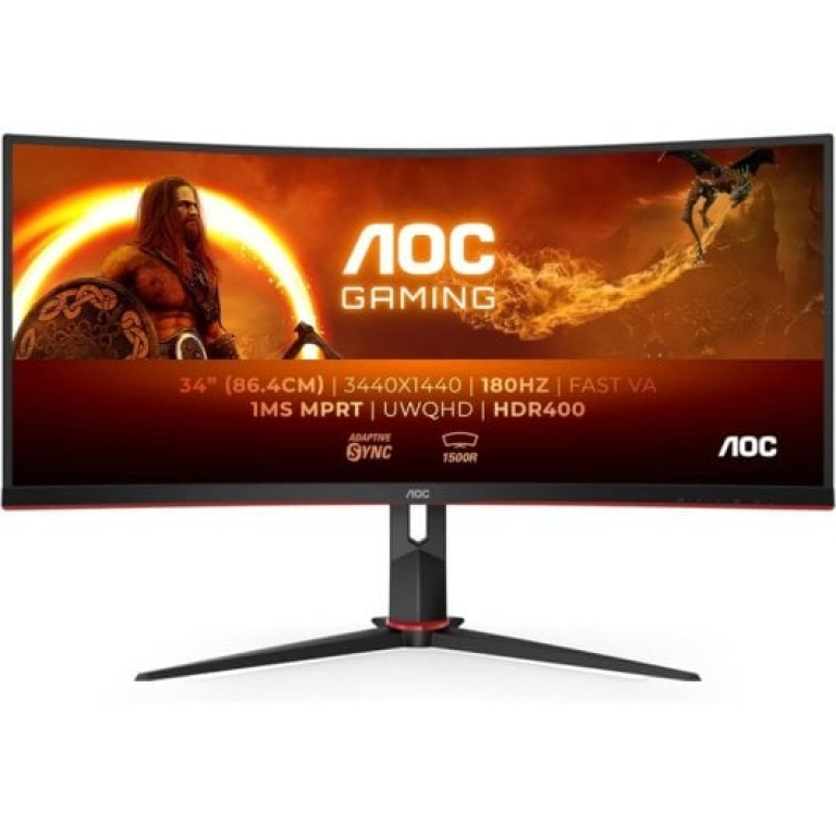 Monitor AOC CU34G2XP/BK 34" LED VA UltraWide QHD 180Hz Curvo