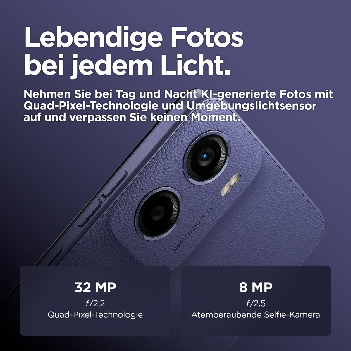 Motorola Smartfon Moto E15 2/64GB Fresh Lavender