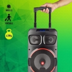 NGS Wild Dub Zero Coluna Portátil de 120W Bluetooth e True Wireless Subwoofer 8"
