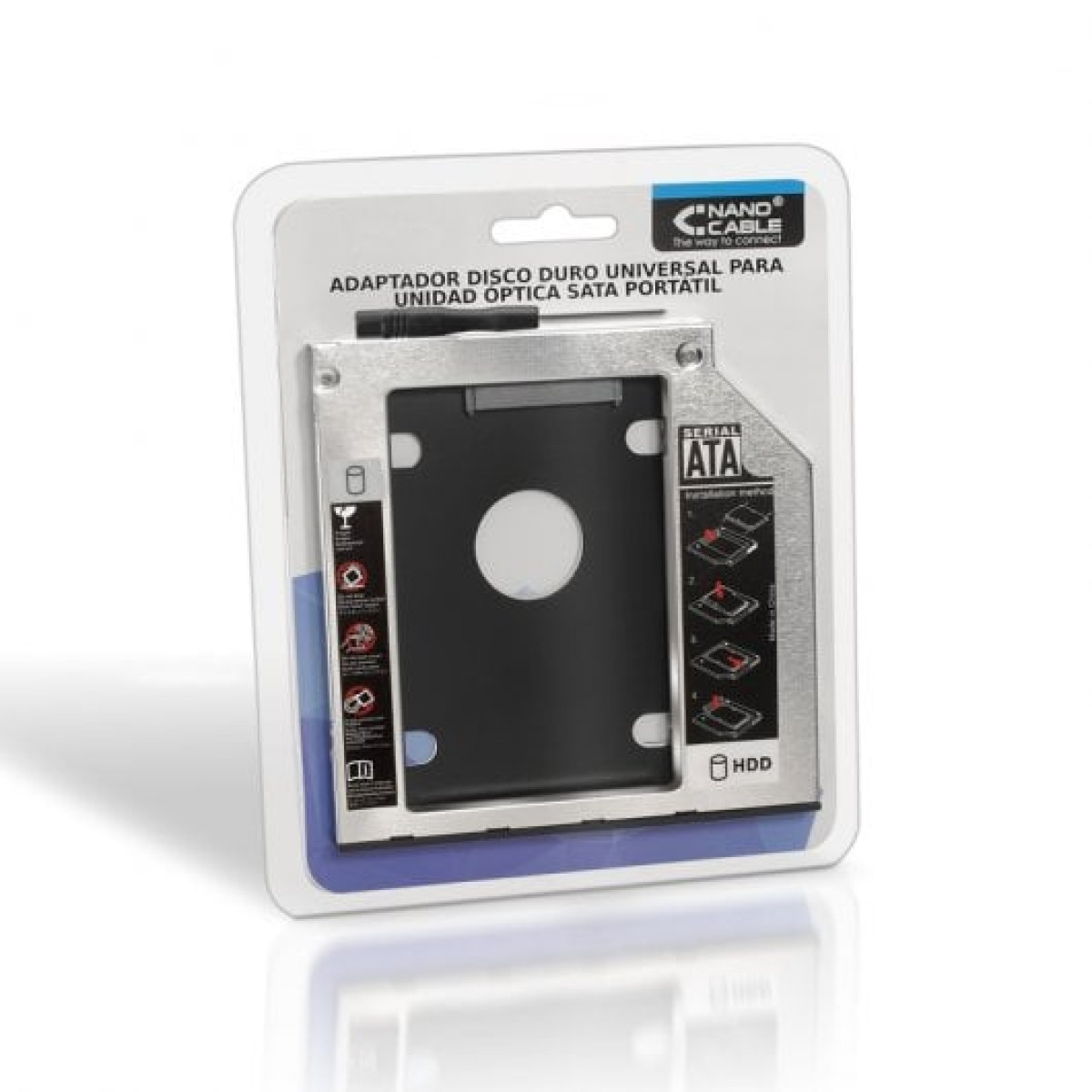 Nanocable Adaptador Disco Rígido 7.0mm para Unidade Ótica 9.5mm