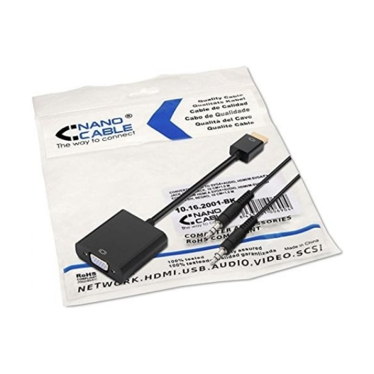 Nanocable Cabo HDMI para SVGA com Áudio Macho/Fêmea