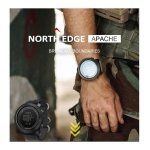 North Edge Apache com Bracelete de Nylon Verde- Relógio Digital