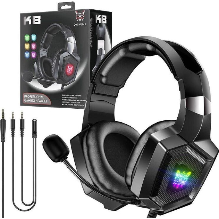Onikuma Gaming headphones K8 Black