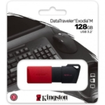 Pen Drive Kingston DataTraveler Exodia M Unidade Flash USB 128GB USB 3.2 Preta/Vermelha