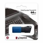 Pen Drive Kingston DataTraveler Exodia M Unidade Flash USB 64GB USB 3.2 Preta/Azul