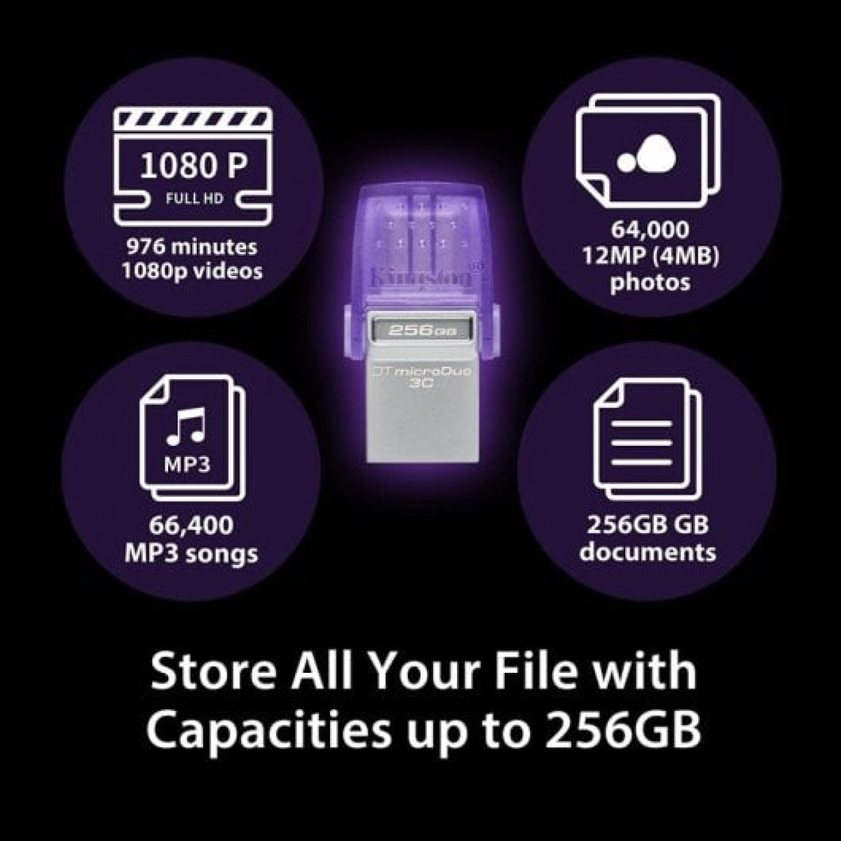 Pen Drive Kingston DataTraveler microDuo 3C 128GB USB 3.2 USB-C OTG