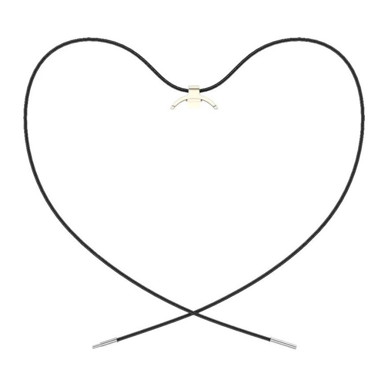 Pendente Xiaomi Smart Band 9 / Smart Band 8 Adaptador Metálico Dourado e Colar Preto