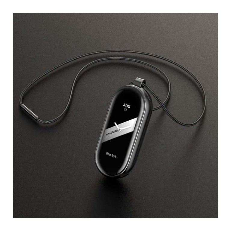 Pendente Xiaomi Smart Band 9 / Smart Band 8 Adaptador Metálico e Colar Preto