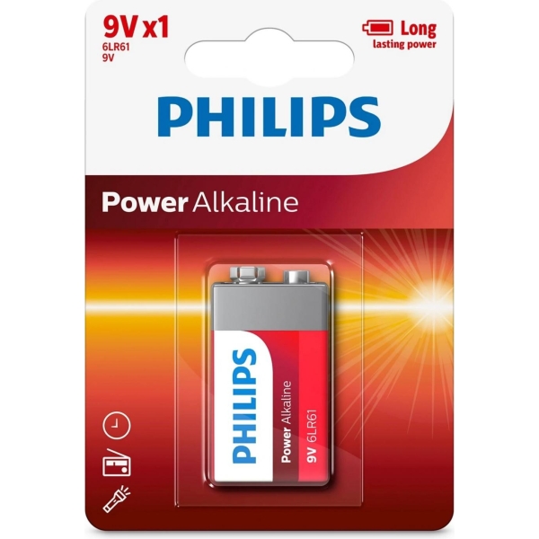 Philips Power Life 6LR61P1B - Battery 9V - Alkaline