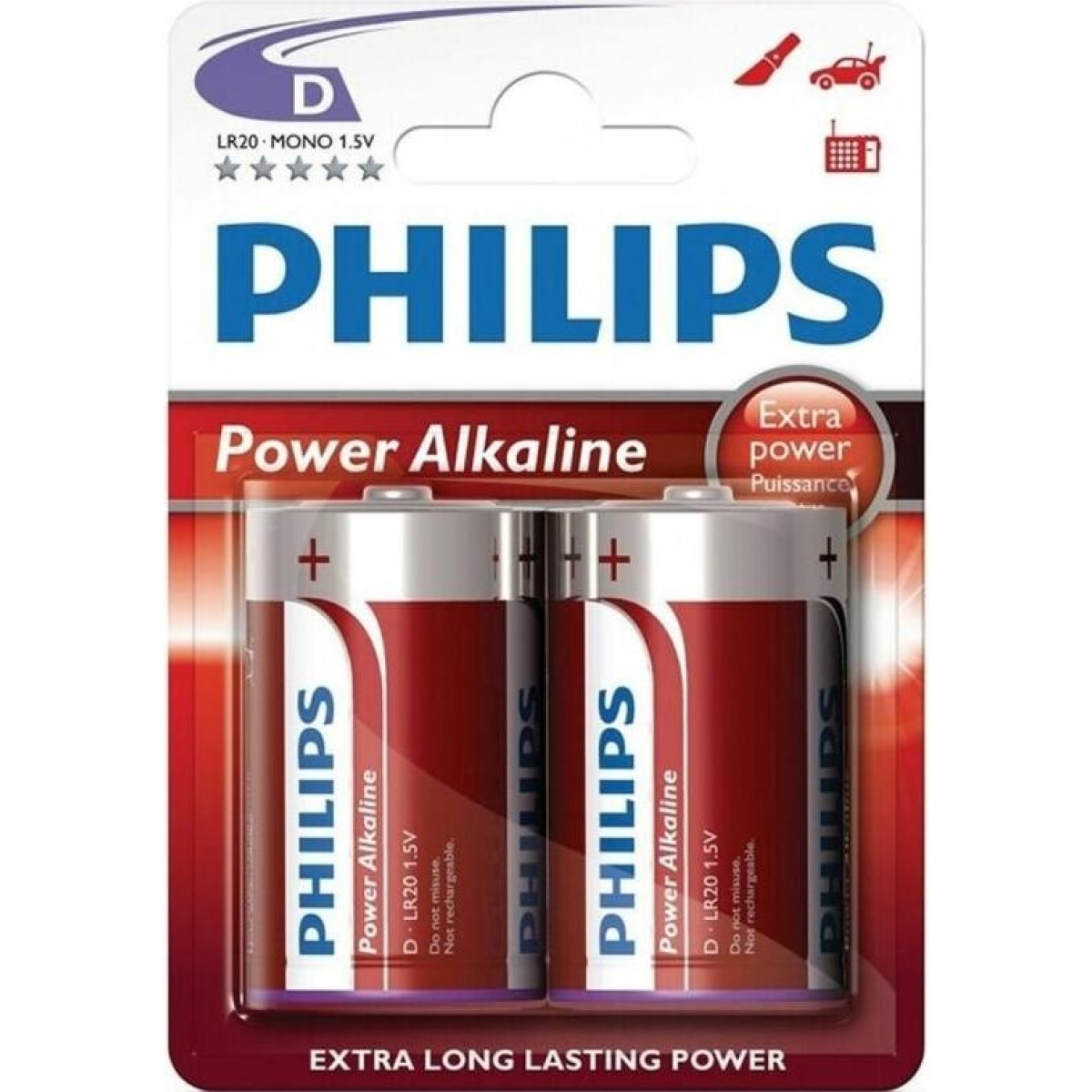 Philips Power Life 6LR61P1B - Battery 9V - Alkaline